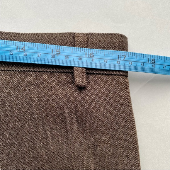 Vintage Nygard Collection Pleated High Waisted Dress Pants - Brown Tweed - Picture 9 of 12